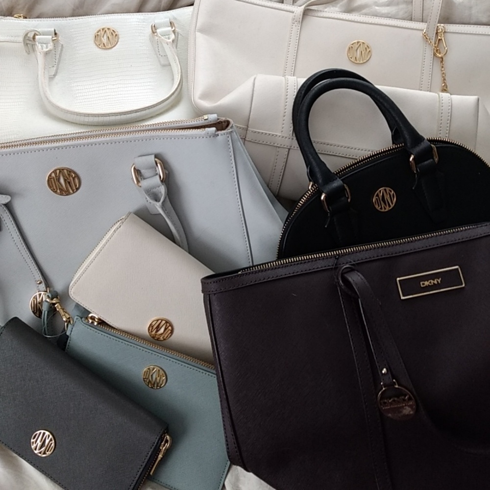 New DKNY purses, clutches, and wallets!
